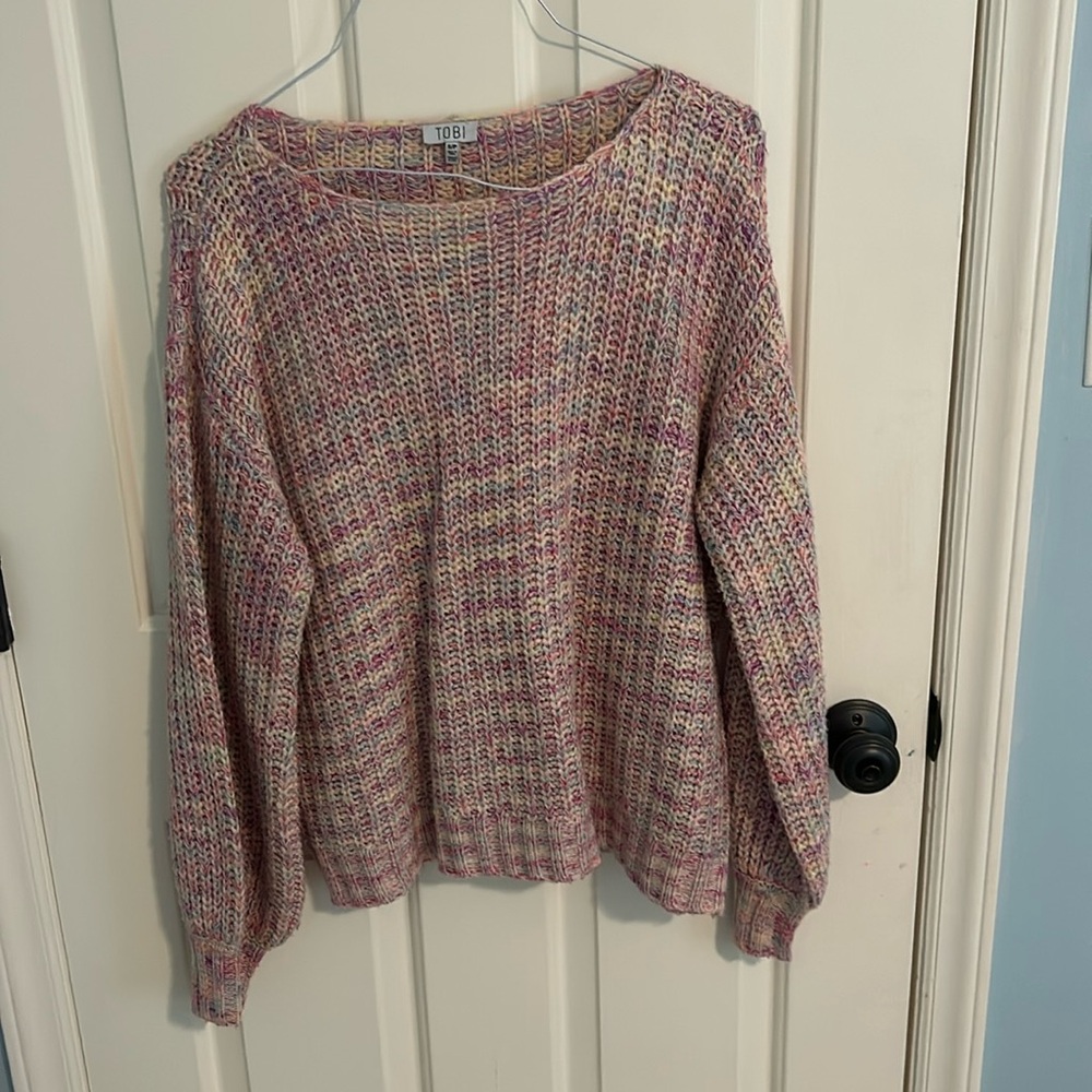 Pink and purple sweater